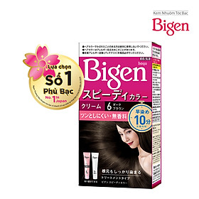 Thuốc nhuộm dưỡng tóc phủ bạc thảo dược Bigen Nhập Khẩu 100% Nhật Bản Speedy Color Cream 80ml dạng kem