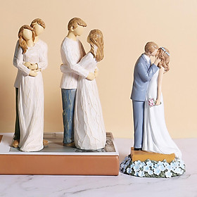 Resin Statue Garden Desk Abstract Wedding Sculpture Standing Decoration