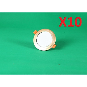 Mua Bộ 10 đèn Led âm trần đổi màu 5w vỏ vàng  đèn trang trí giá rẻ hàng chính hãng