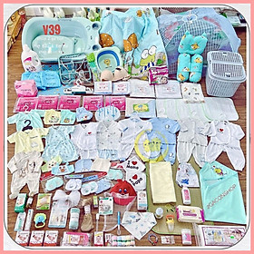 Đồ sơ sinh,Combo sơ sinh đầy đủ cho mẹ và bé trai gái mã V39,sét đi sinh bé gái