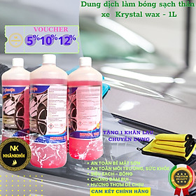 Krystal - 1 lít - Dung dịch làm bóng sạch và giảm bám bụi thân xe