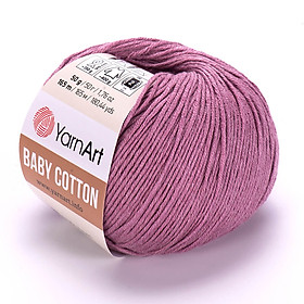 Cuộn len Baby Cotton trơn dành cho bé - Nhập khẩu từ hãng YarnArt - 50gram dài 165m