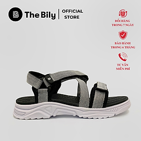 Giày Sandal Nam The Bily Quai Chéo Đôi -  Đế Trắng Lót Đen Màu Trắng BLDTMD02