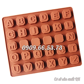 Khuôn rau câu silicon 24 chữ cái – Mã số 1007