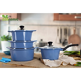 Mua Bộ 4 Nồi Vân Đá Chống Dính Ecoramic Hàn Quốc Size 18-20-22-24cm Hàng chính hãng