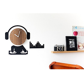 Đồng hồ treo tường decor trang trí nhà cửa hình DJ - Music wall clock