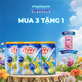 MUA 3 TẶNG 1: Combo 3 Viên Treo Bồn Cầu Evershine Hương Chanh TẶNG 1 Túi Nước Rửa Chén Bát Hương Chanh Dây 200ml