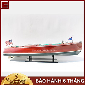 Mô Hình Thuyền Gỗ Phong Thủy Dạng Thuyền Đua Tốc Độ CHRIS CRAFT TRIPLE COCKPIT 1930 - 80 Chính Hãng Hàng Xuất Khẩu Chất Lượng Cao