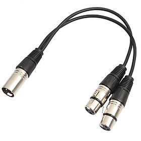 2X XLR Audio Y Splitter Cable, 3 Pin Male to Dual XLR Audio Cable