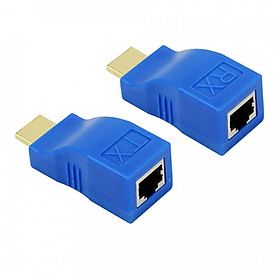 Tiki Bộ khuếch đại HDMI qua RJ45 ( cáp mạng ) kéo dài 30m ( HDMI to lan )