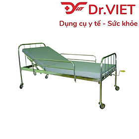 Giường bệnh 1 tay quay đầu inox - Hỗ trợ chăm sóc người già