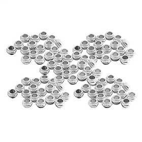 200 Pieces Round Spacer Beads DIY Crafts Making Jewelry Findings Silver