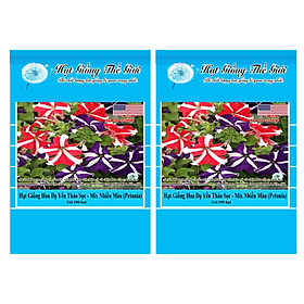 Bộ 2 Gói Hạt Giống Hoa Dạ Yến Thảo Sọc - Mix Nhiều Màu (Petunia) 100h