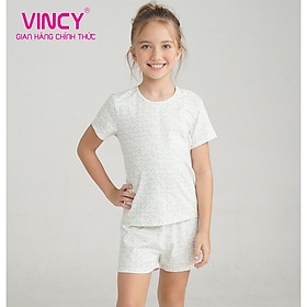 Bộ Đồ Short Thun Bé Gái Vincy Thoáng Mát KST030S02