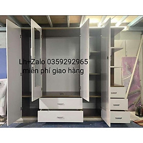 Tủ nhựa đài Loan 4 cánh 1 kệ