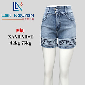 Quần jean nữ, đùi, lưng cao, quần bò nữ dáng ôm, quần rin nữ có big size, cho 42kg đến 75kg,LEN NGUY - Xanh Nhạt