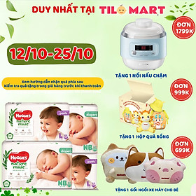 Tã dán/quần Huggies Platinum Nature Made size NB60/S82/M64/L54/XL44/M58/L44/XL38/XXL26