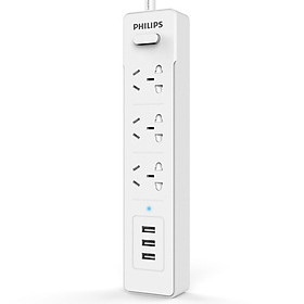 Ổ Cắm Điện 3 Lỗ 3 Chấu 3 Cổng USB Philips
