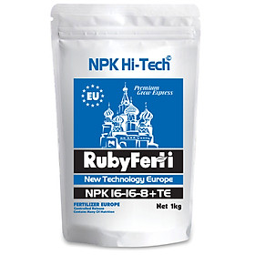 Mua Phân bón NPK Hi-Tech: RubyFerti NPK 16-16-8+TE (bịch 1kg)