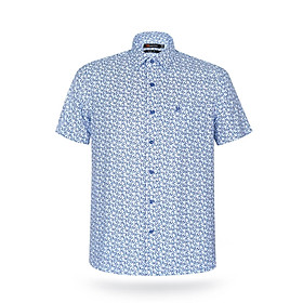 Áo sơ mi nam KHATOCO ngắn tay họa tiết A1MN538T2-CNIN338-2504-N