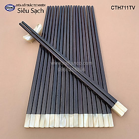 Mua Đũa gỗ trắc vuông đầu ốc biển New Zealand (10 đôi/hộp) Hàng VIP - đũa gỗ tự nhiên siêu sạch - an toàn cho sức khỏe - CTH711TV - Chopstick of HAHANCO
