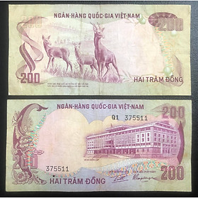 Mua Tờ tiền 200 đồng con Nai trong bộ thú Việt Nam sưu tầm