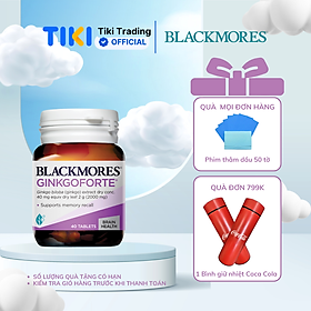 Viên Uống Hỗ Trợ Tuần Hoàn Máu Não Blackmores Ginkgoforte Lọ 40 Viên