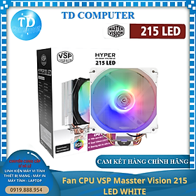 Mua Tản nhiệt CPU VSP 215  TRẮNG  Fan 12CM LED RGB Dùng Cho Tất Cả Socket - Hàng chính hãng TECH VISION phân phối