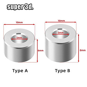 10/20 Bộ phận Máy in 3D Openbuilds Nhôm Miếng đệm Khe cắm chữ V Cột cách ly Trụ cột Kiểm dịch Cấu tạo Ròng rọc 5MM Kích thước: 10 CÁI