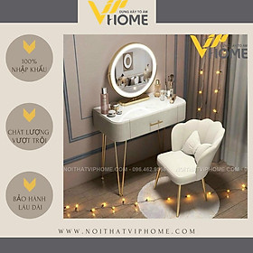 Mua Bàn trang điểm  bàn phấn kèm gương tích hợp đèn LED kèm nút cảm ứng thông minh và ngăn kéo để đồ tiện lợi BTD-00084