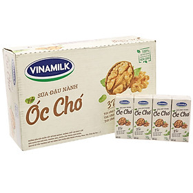THÙNG SỮA ĐẬU NÀNH VINAMILK HẠT ÓC CHÓ -48 HỘP 180ML