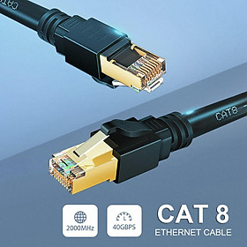 PC RJ45 Cáp Ethernet Cat 8 10m 30m 40Gbps 2000MHz Cáp Lan Mạng Internet Che chắn Máy tính xách tay PS 4 Bộ định tuyến Modem Cat7 Màu dây: Cat 8
