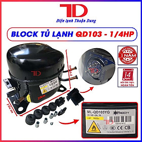 Mua Block tủ lạnh QD103 1/4HP  gas r600a dùng cho tủ lạnh  tủ đông  tủ mát 250L - 400L hàng chính hãng - Điện Lạnh Thuận Dung