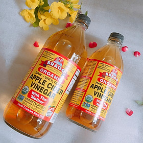Combo Giấm táo BRAGG Hữu cơ Nhập khẩu USA 1 chai 473ml + 1 chai 946ml