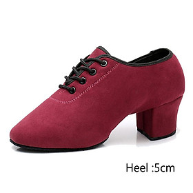 Giày khiêu vũ Latin của DKZSYIM Color: B Rubber-5CM Shoe Size: 34