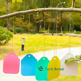 Thẻ ghi tên cây có dây treo  Màu giao ngẫu nhiên