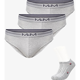Combo 3 Quần Lót Nam Quần Sịp Nam Sợi Cotton Cao Cấp MRM FASHION 1 Màu TẶNG Đôi Tất Nam Cao Cấp