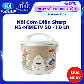 Nồi Cơm Điện Sharp KS-N182ETV SW - 1.8 Lít - Hàng chính hãng