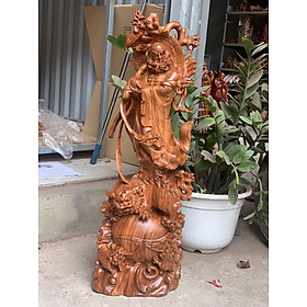 Mua TƯỢNG ĐẠT MA SƯ TỔ BẰNG GỖ HƯƠNG ĐÁ KT CAO 80×25×15CM