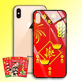 Ốp Lưng Kính Cường Lực cho điện thoại Iphone XS Max - 03007 7969 LOC02 - Tặng kèm bao lì xì Chúc Mừng Năm Mới - Hàng Chính Hãng