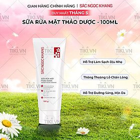 Sữa rửa mặt Thảo Dược Sắc Ngọc Khang 100g không gây khô da, Sạch Mịn, Sáng Da, Mờ Nám Sạm