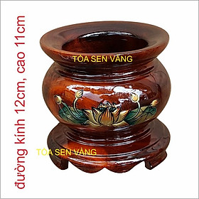Mua Bát nhang - lư hương gỗ tràm bông vàng nguyên khối - nhiều kích thước