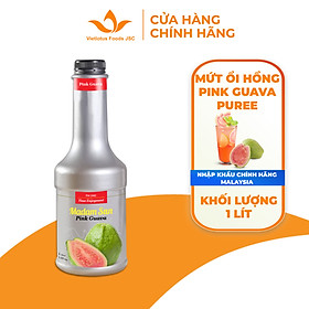 Mứt trái cây pha chế Madamsun vị Ổi Hồng (Pink Guava Puree Mix) chai 1L - Hàng nhập khẩu Malaysia