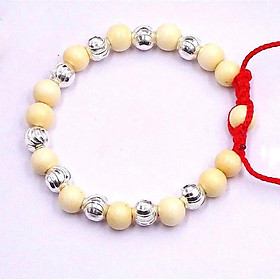 Vòng Tay Dâu Tầm Charm Heo Bạc 925 - Tránh Giật Mình - Khóc Đêm - Trừ Tà
