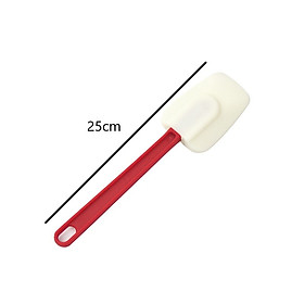 Mua Phới thìa silicon màu trắng đỏ dùng làm bánh nấu bếp