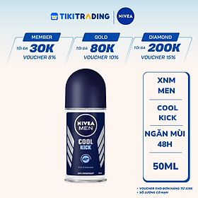 (B2B)Lăn Ngăn Mùi NIVEA MEN Cool Kick Mát Lạnh - BLUE (50ml) - 82886