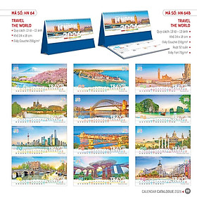 Lịch Hoa Niên 2026 - Lịch Bàn Chữ A 24x18 Không Note Sen Việt HN72