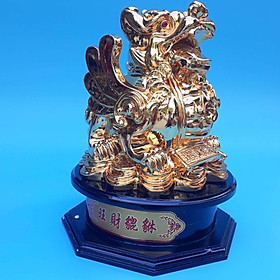 Mua Tỳ hưu phong thủy để bàn -  trấn trạch  chiêu tài lộc - 18 cm -vàng