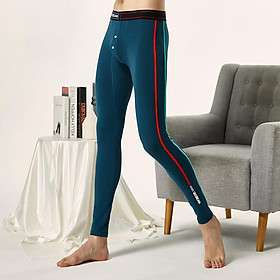 Nam Sexy Long Johns Mùa Đông Ấm Áp Mùa Thu Quần Lót Mặt Sọc Co Giãn Nhiệt Quần Lót Cotton Thun Đồ Ngủ Quần Legging - M