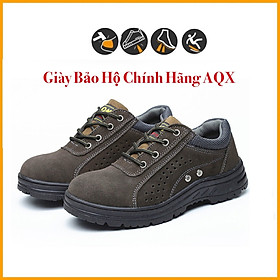 Giày Bảo Hộ Lao Động  AOX BD_0078 Da Lộn Mũi Thép, Đế Lót Thép Chống Đinh Chống Trơn Giày Công Trình Siêu Bền